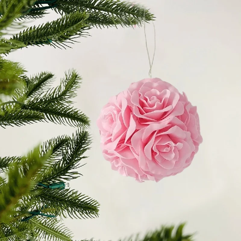 Pink Rose Flower Ornament