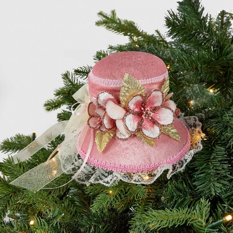 Pink Vintage Hat Ornament