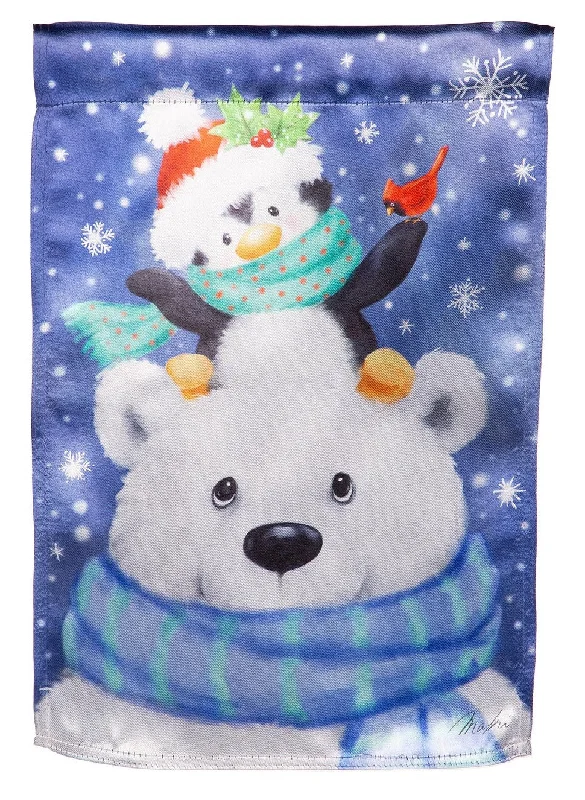 Polar Bear and Friends Lustre Garden Flag