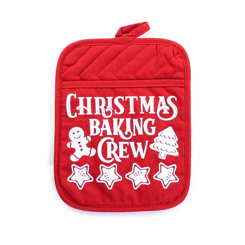 Pot holder Christmas baking Crew