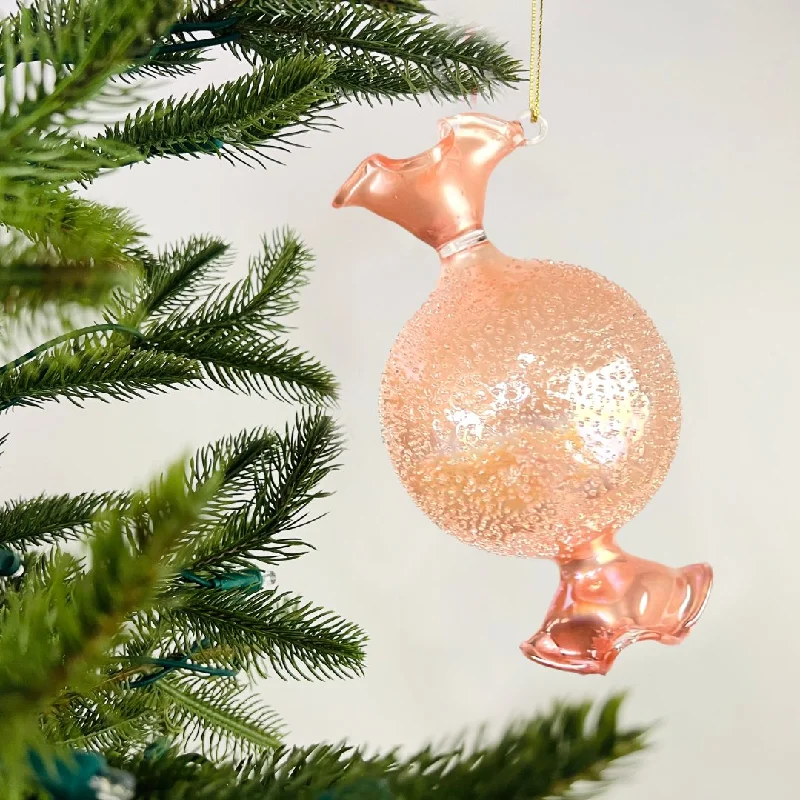 Pink Candy Ornament with Sugar Beads