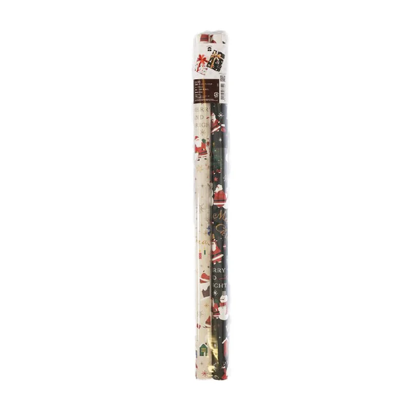 TSUTSUMU Xmas Roll Wrapping Paper 53x 77cm -  Cute Santa  (71g)