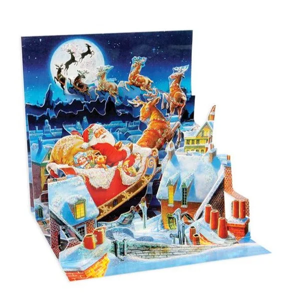 Up with Paper "Santa's Slieghride" Pop Up Greeting Card