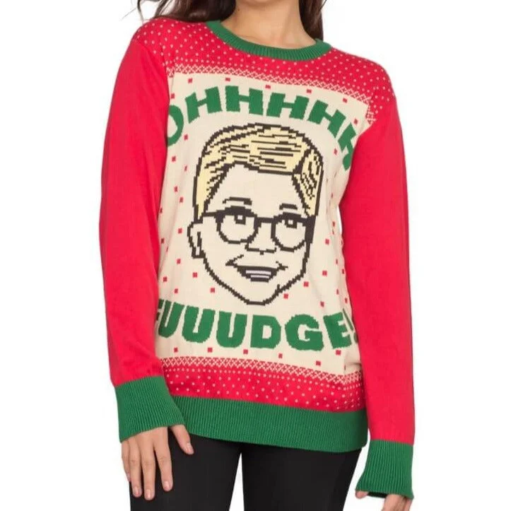 Women's A Christmas Story OHHHH FUUUDGE! Ralphie Ugly Christmas Sweater