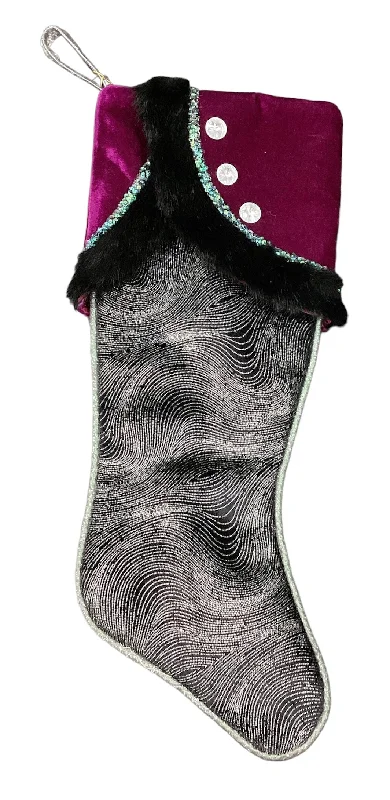 Xmas Stockings with Black Fur