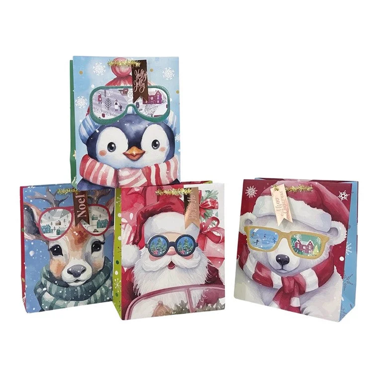 Happy North Pole Pals Christmas Gift Bag, Asstd, Small