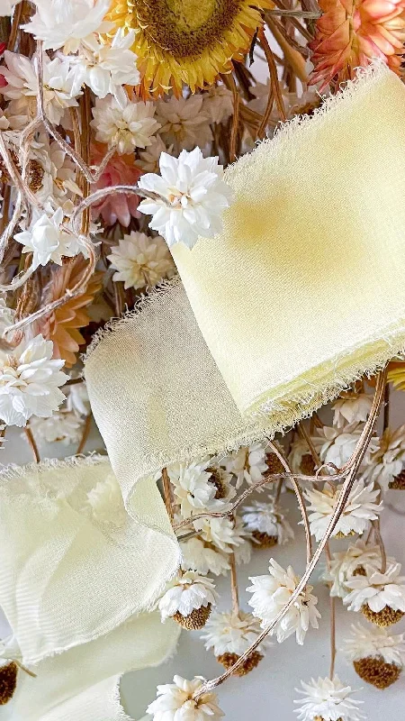 Pale Buttercup Chiffon Ribbon