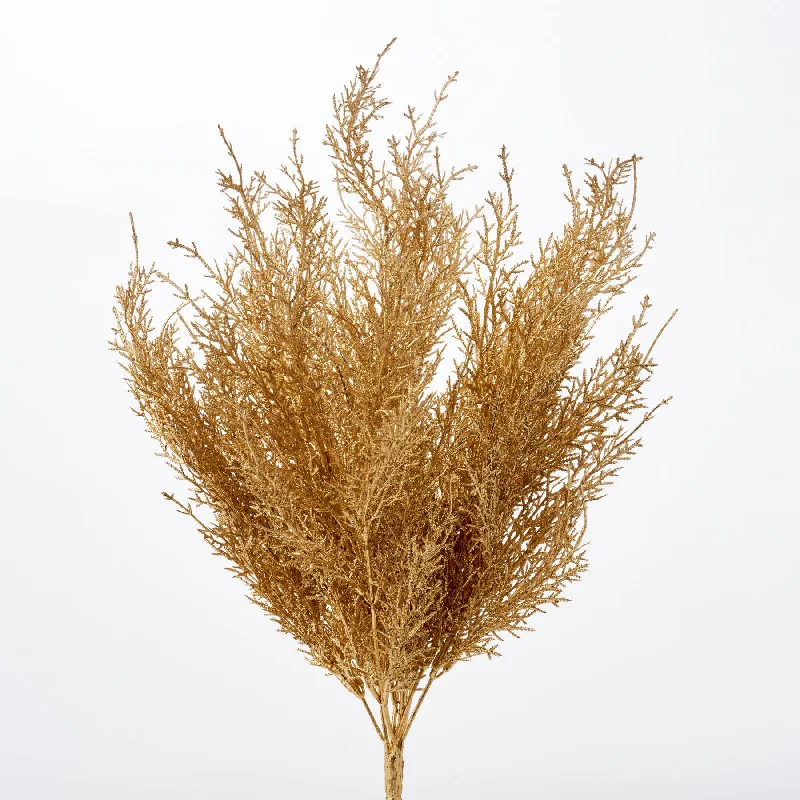 Gold Glitter Cypress Branch Spray - 23"