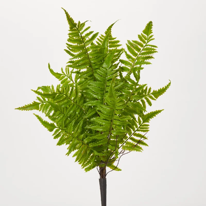 Medium Boston Fern Bush Faux Everyday Spring Greenery Stem Bouquet - 19"