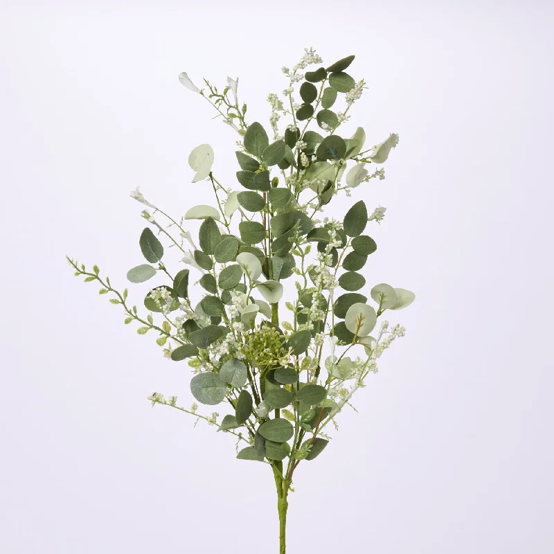 Sage Ruscus & Eucalyptus Leaf Stem Everyday Faux Greenery Spray - 34"