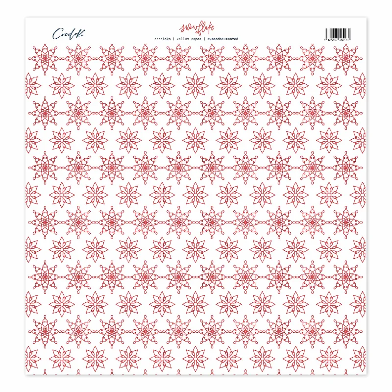 Vellum Copos 12"x12" SNOWFLAKE