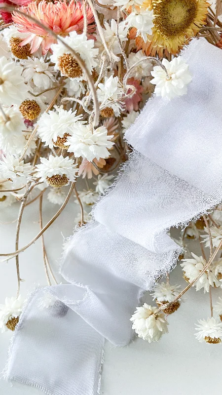 White Chiffon Ribbon