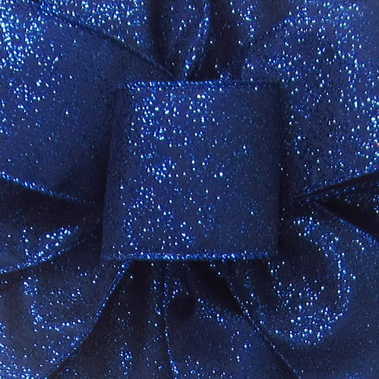 Wired Navy Blue Glittering Sparkle Holiday Ribbon (#40-2.5"Wx10Yards)